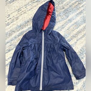 Girls navy rain jacket